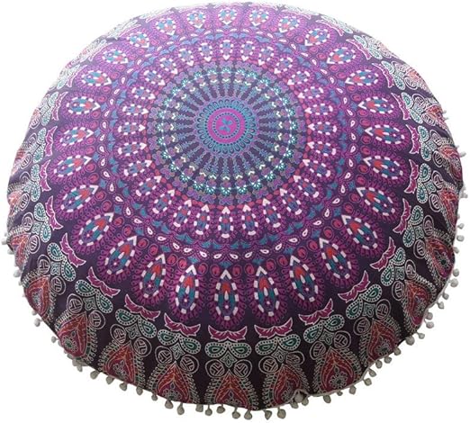 Amazon Com Mycrafts Large 32 Round Pillow Cover Round Pouf Cover