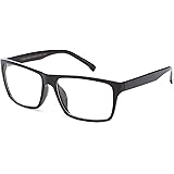 Newbee Fashion - Unisex Squared Celebrity Star Simple Clear Lens Fashion Glasses UV Protection