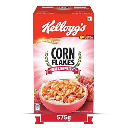 Kelloggs Cornflakes with Real Strawberry Puree, 575g