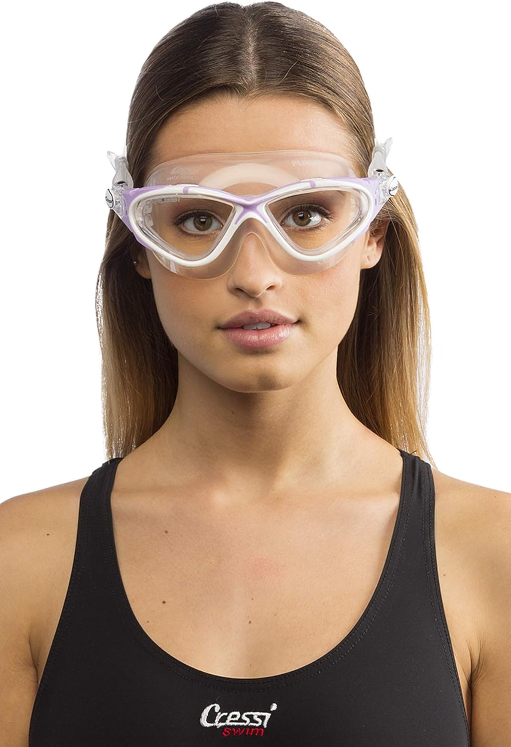 Cressi Planet Goggles Clear/Frame White Lilac - Premium Anti Fog Adult Swim Goggles Mask 100% Anti UV Clear/Frame White Lilac, One Size - Image 3