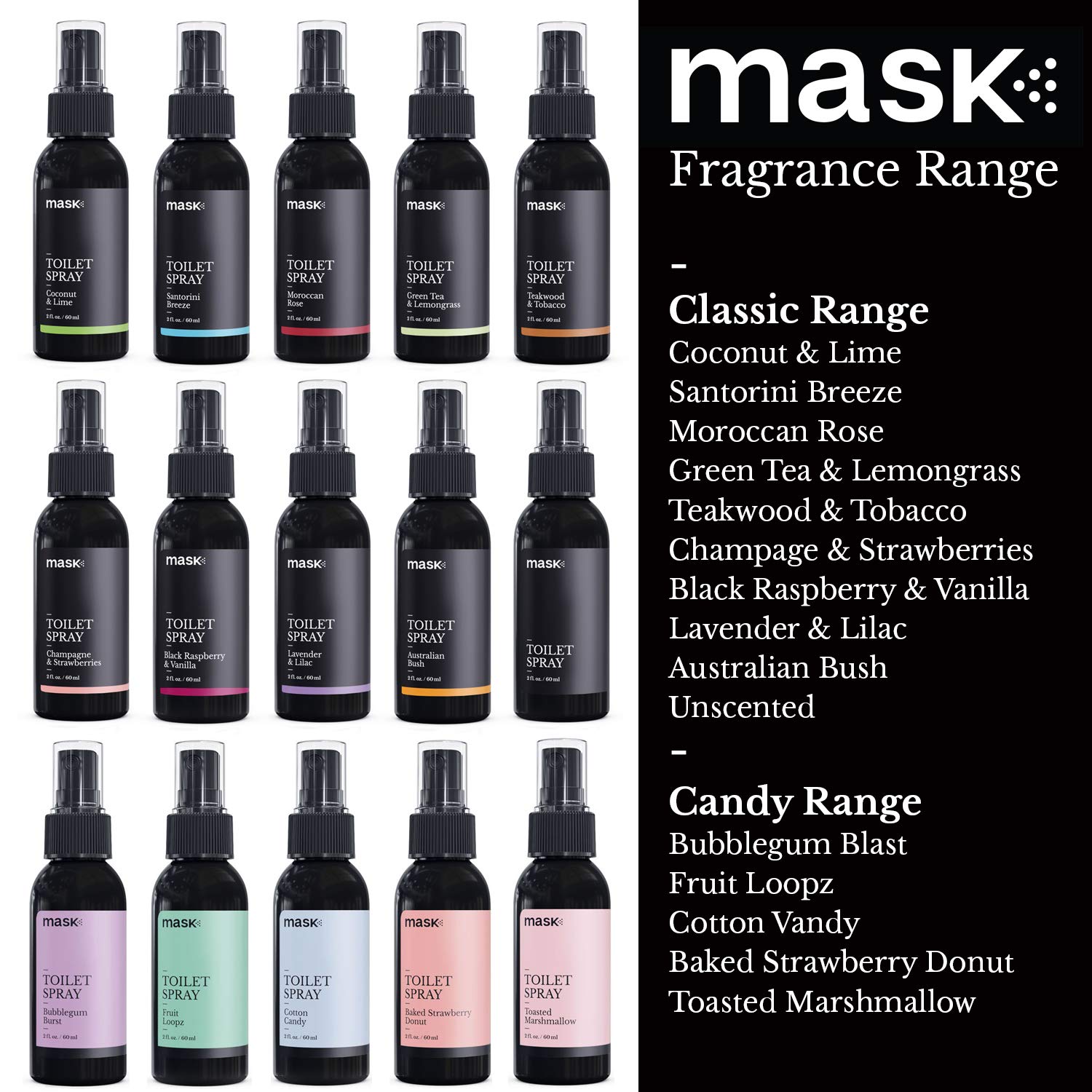 Mask Toilet Spray, Coconut & Lime, 2Ounce, 6Pack, Deodorizer Bathroom Spray Buy Online in