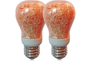 Elvissmart E26 Smart Led Light Bulb,Dimmable Led Salt Light Bulb 7 Watt Indoor Himalayan Pink Salt Bulb (Pack of 2)