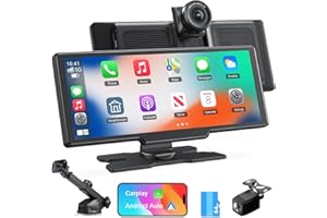 Avylet Wireless Portable Carplay Screen for Car, 4K Dash Cam,1080P Backup Camera,9.26 Inch Android Auto Carplay & Apple Car P