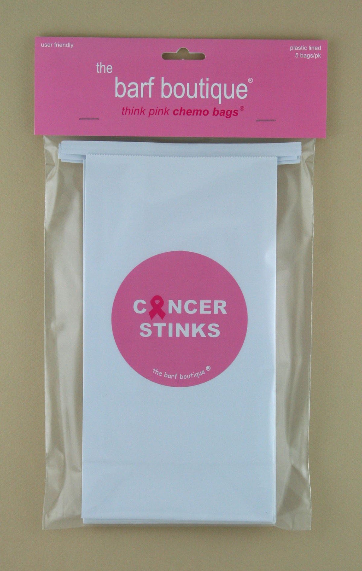 "Cancer Stinks" - Chemo Vomit/Barf Bags (5/Pk)