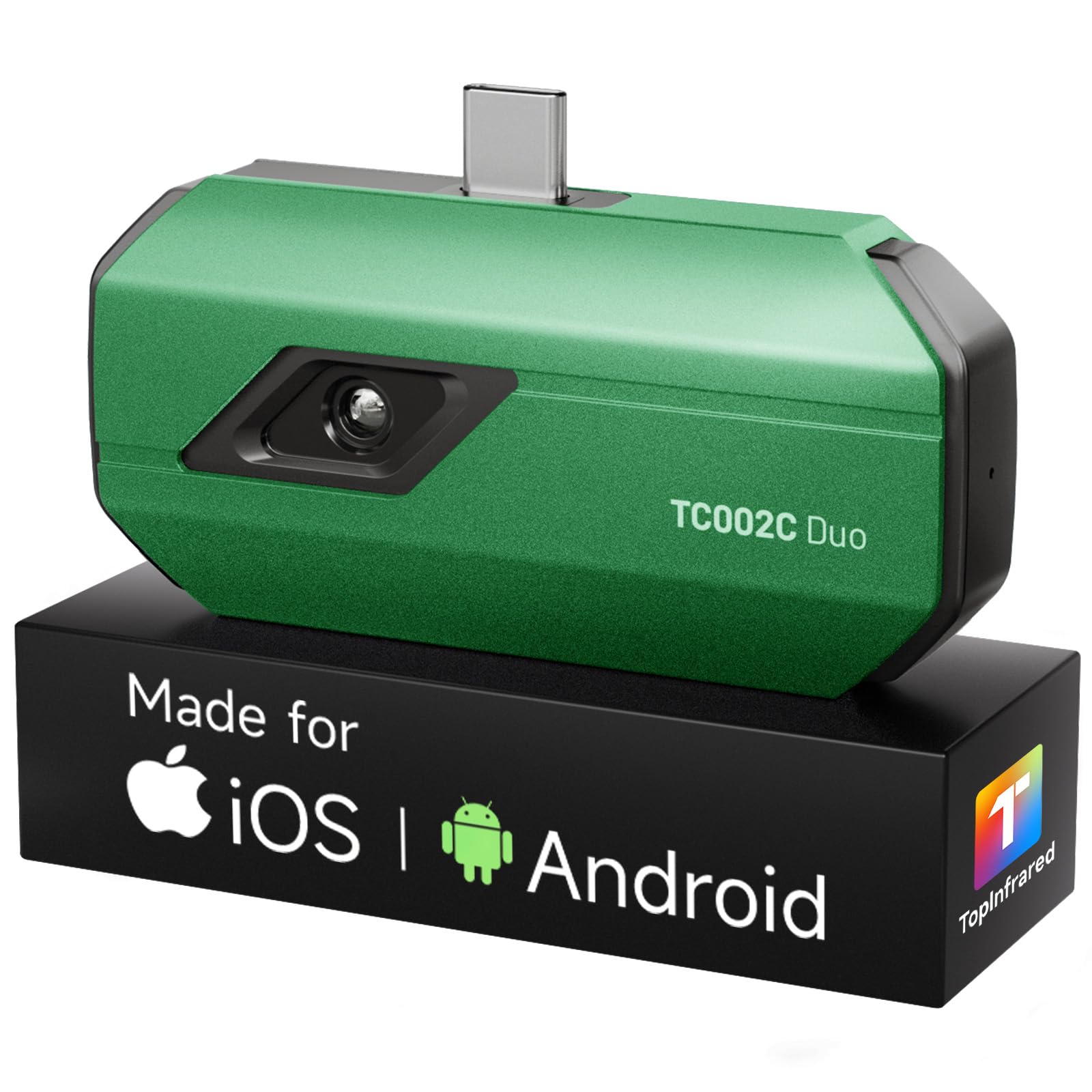 Photo 1 of TOPDON TC002C Duo Thermal Camera, Compatible with Any USB-C iPhone, iPad & Android Device, 512 x 384 Super Resolution, 256 x 192 IR Resolution Thermal Imager, -4°F~1022°F Temp Range - Green