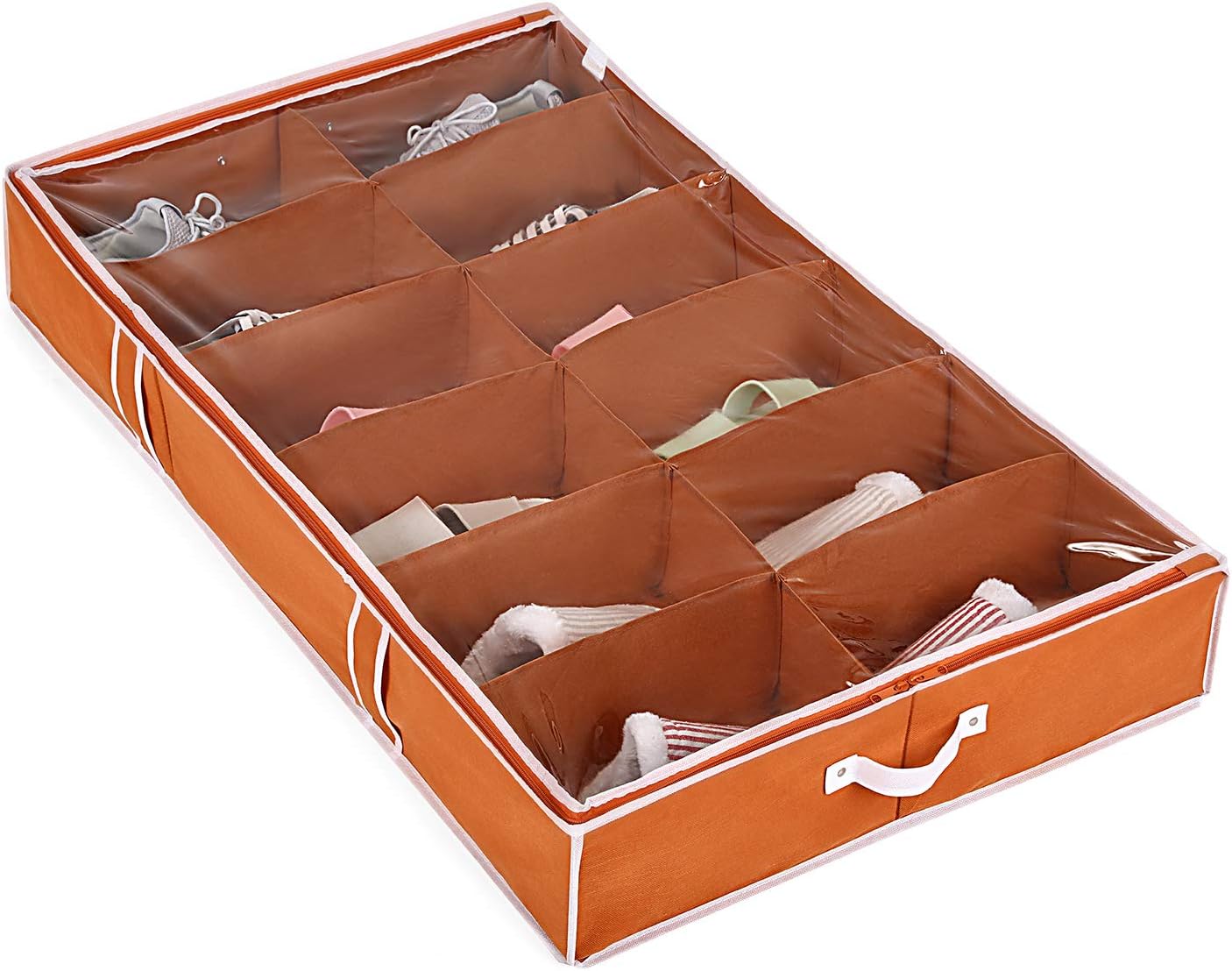 Magicfly Under Bed Shoes Storage Bag Builtin Structure, Sneaker Closet