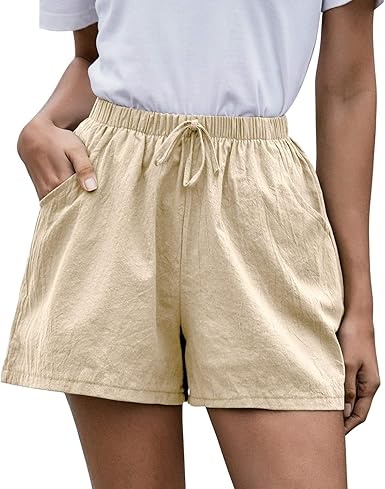 high waist drawstring shorts