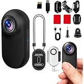 TPFNLAS Magnetic Mini Body Camera with Thumb-Sized 30m Waterproof Case | 16GB Memory Card,Magnetic Pendant Wearable Camera with Audio Pov,Underwater Sports,Cycling,Diving,Snorkeling,Hiking