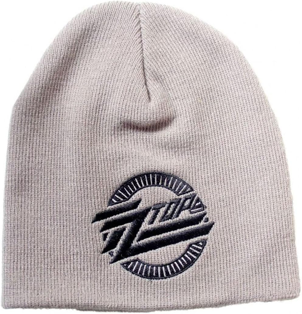 Rock Express ZZ Top Circle Logo Grey Beanie Hat Amazon.co.uk Clothing