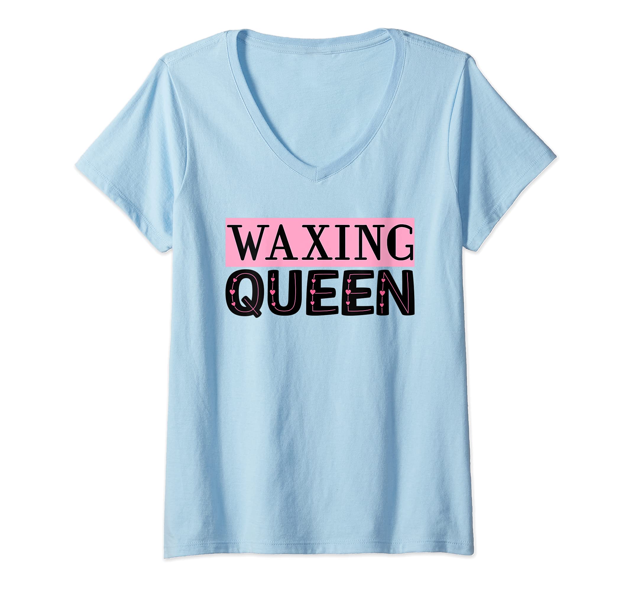 Womens Waxing Queen - Hair Waxing Esthetician Beautician V-Neck T-Shirt