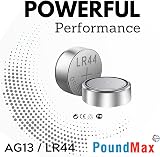 10 x PoundMax AG13 LR44 1.5V Alkaline Button Cell Batteries view 5