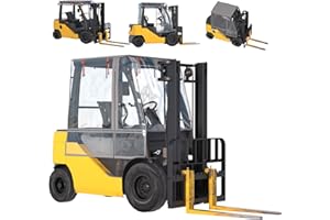 SANTIANO All-Weather Forklift Cover,0.5mm Reinforced EVA, 600D Silver Oxford, Waterproof, Windproof, UV Proof, Universal Fit for 6000 LBS Forklift,Forlift Sun Cover Easy to Use.
