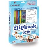 Fliptomania Flipbook Make-Your-Own Flip Book Kit for Kids 3 Pack, Rocket, Robot, &amp; Blank DIY Flipbook Paper, Drawing Kids Arts &amp; Crafts Project Set, Boys and Girls Arts and Crafts for Kids Ages 8-12