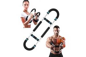 FAITIO Twister Arm Exerciser, Adjustable Spring Workout Bar, Forearm Triceps Chest Inner Thigh Muscle Enhanced Exercise Strengthener, Upper Body Strength Builder Trainer, Home Fitness Equipment