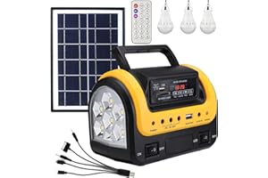 UPUSA Solar Generator,Portable Power Station Lifepo4 with Led Flashlight for Hurricane Supplies (yellow color)