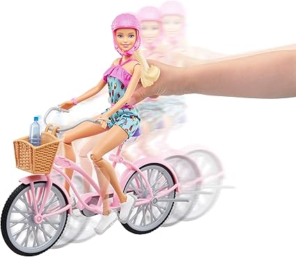 muñeca barbie con bicicleta