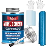 Vinyl Cement, Vinyl Glue for Inflatables, Waterproof Adhesive, High Strength PVC Cement for a Variety of Pool Liners, Tarps, Hot Tubs, Air Mattresses (4.4 oz.)