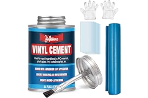 Bellisinno Vinyl Cement, PVC Glue, Waterproof Vinyl Adhesive, High Strength, Clear, 4.4 oz (130 ml), 3.5274 Ounce