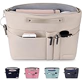 HyFanStr Purse Organizer Insert for Handbags,Tote Bag Organizer Insert Zipper Bag for Women, Handbag Organizer Inside Liner with 15 Pockets
