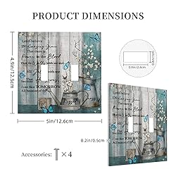 Vintage Teal Butterfly Inspirational Quotes Wood