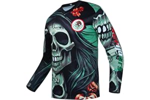 Serijoars Racing Men's Long Sleeve Off-Road Cycling Jersey Mountain Bike MTB Jersey Downhill&Motocross Shirts