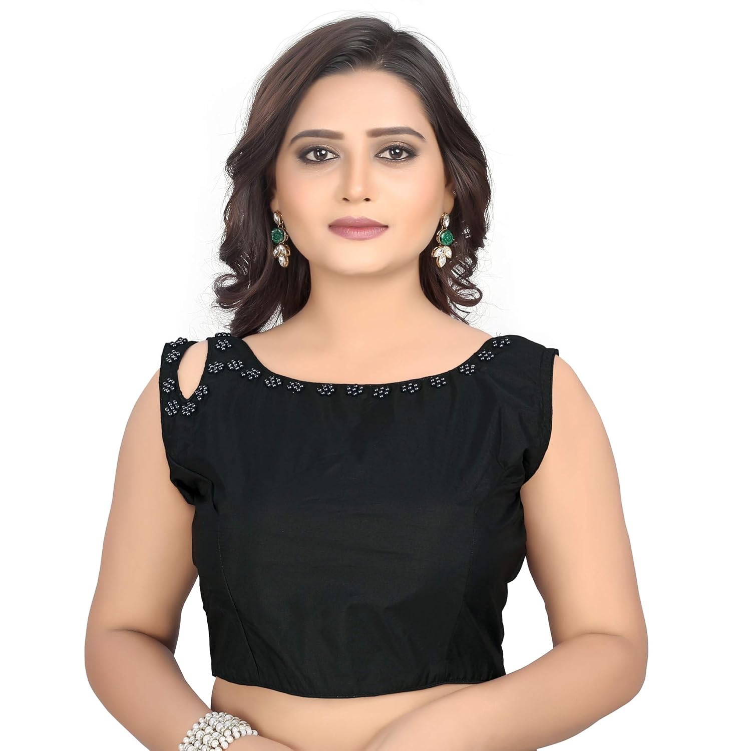 honey bae new black color blouse(sfb006,pack of 1)