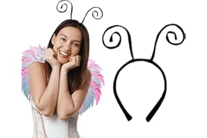 Nicky Bigs Novelties Black Velvet Bug Antenna Headband - Ladybug Accessories Insect Costume - Bee, Ant, Beatle, Caterpiller, Butterfly Hair Band Halloween Accessories - Unisex Adult One Size