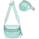 Puffer Crossbody Bum Bags for Women Puffy Checkered Purse Quilted Fanny Pack