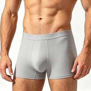 Men's Ice Silk Boxer Briefs, Breathable Moisture-Wicking Underwear, High Elastic Waistband