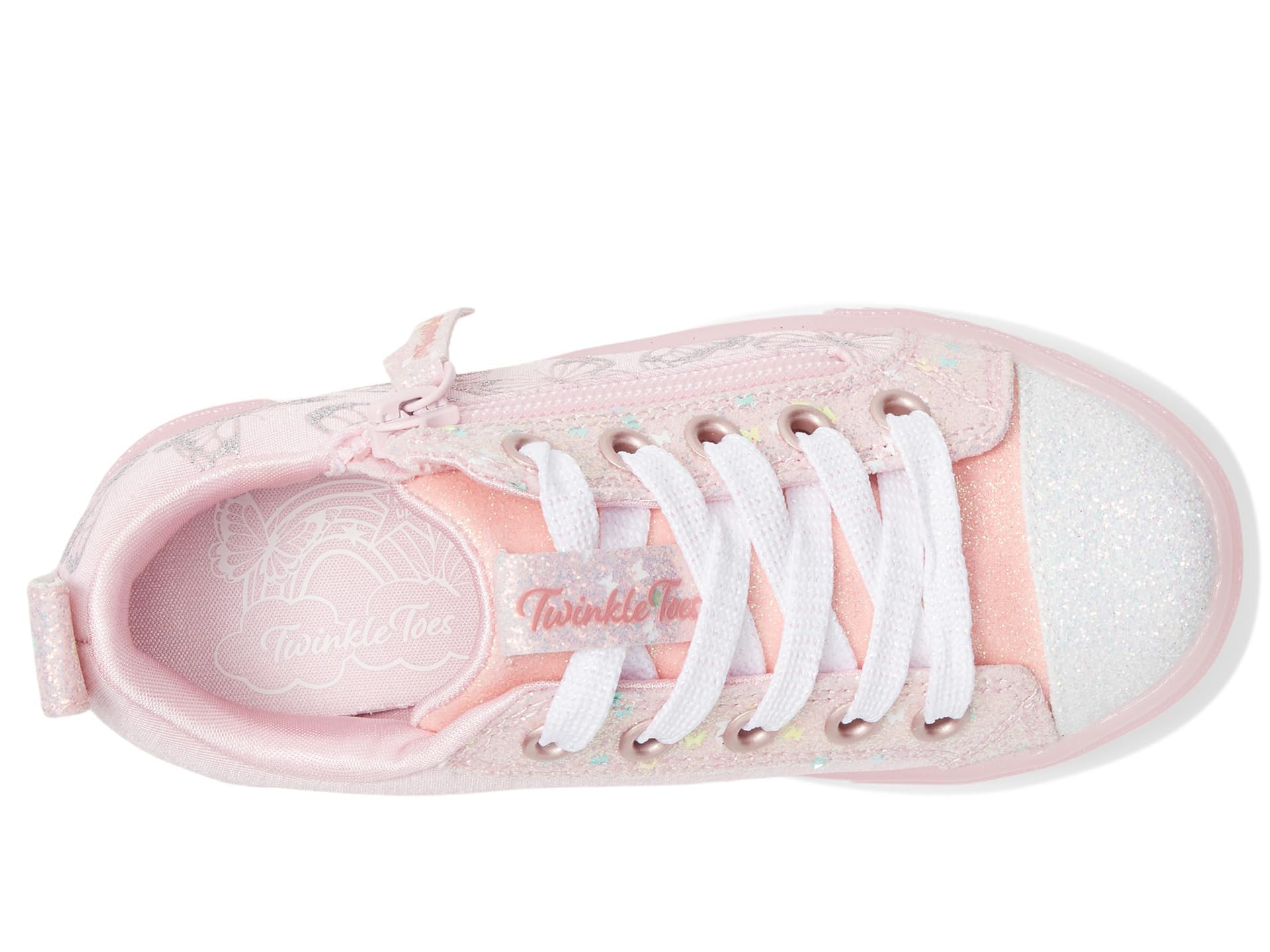 Skechers Girl's Twinkle Sparks Ice-Heather – Light-Up Sneakers, Cushioned Comfort, Flexible Sole
