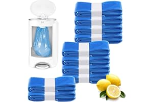 10 Pack Diaper Pail Refills Bags Scented, Leakproof Odor Lock, Continuous Liner Compatible With Genie Pails, Lemon Scent