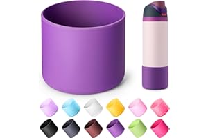 Diumepo Silicone Water Bottle Boot for Owala 24 oz, Anti-Slip Protective Sleeve for Owala Twist & FreeSip & Flip Stainless Steel Water Bottle, Boot Bottom Base for Owala (Purple)