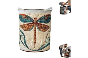 Quilted Laundry Storage Basket with Handles | Portable & Versatile Laundry Hamper Holds Blankets Books for Home | Convenient 