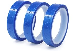 echomerx 20mm x 33m (108 ft) Blue Heat Resistant Tape - 3" Core | No Residue Heat Transfer Tape for Sublimation & Crafts | Ideal for Heat Press - 3-Pack