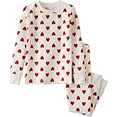 little planet by carter's Neutral 2-piece Pajamas made with Organic Cotton, Forever Hearts, 3T