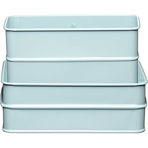 KitchenCraft Living Nostalgia Metal Sink Tidy - Duck Egg Blue