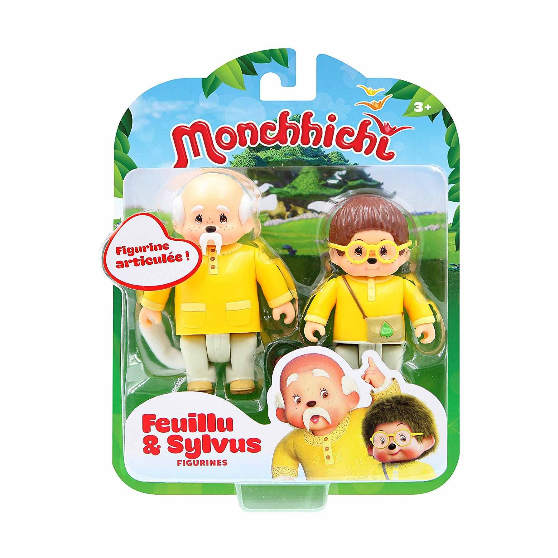 Monchhichi Set of 2 Articulated Figures Leafy & Sylvius 7.5 cm Kindergarten Toy