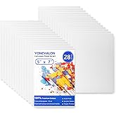 28 Pack 5x7 Inch Canvas Boards for Painting, Blank Small Painting Canvases for Kids Art Novices, Gesso Primed Acid-Free 100% Cotton Mini Canvas Panels for Acrylic Oil Watercolor Tempera