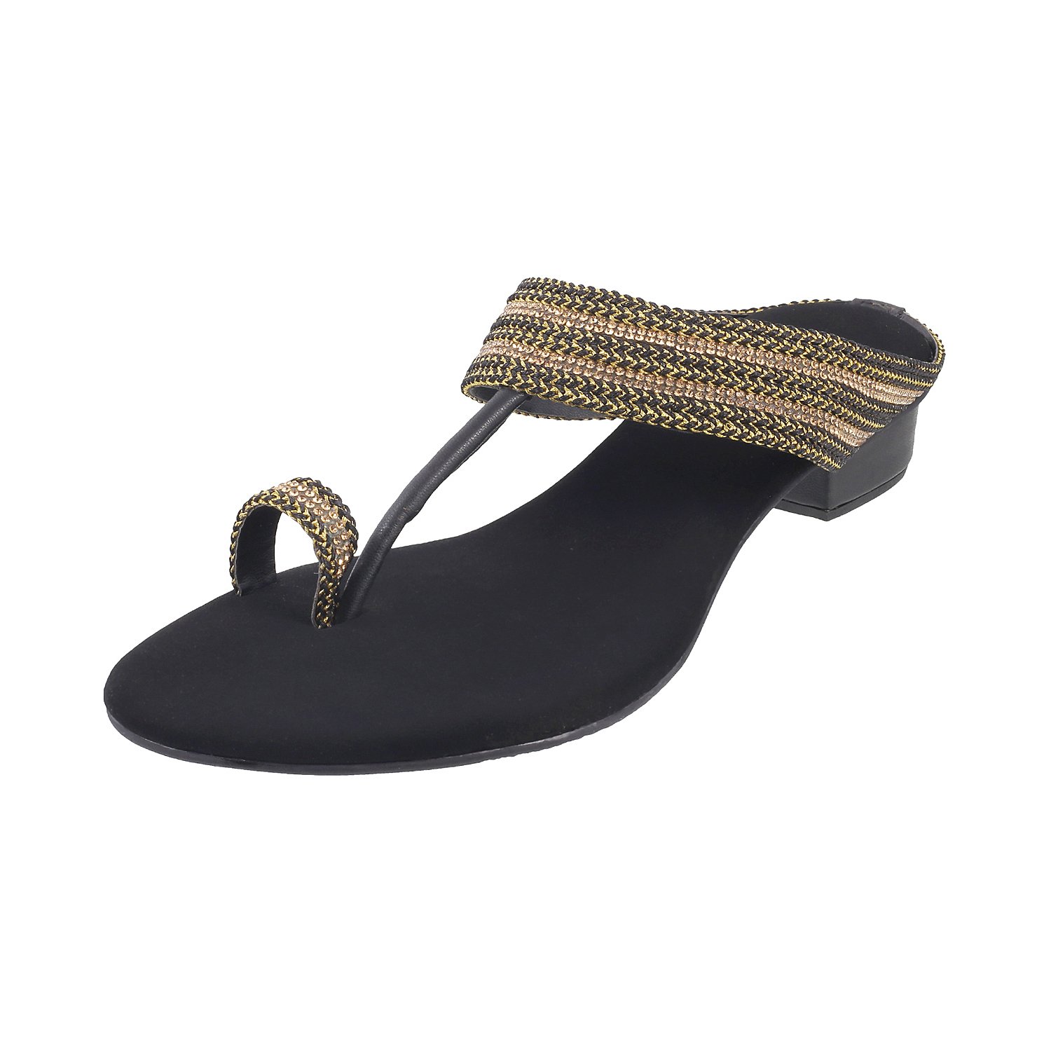 mochi women synthetic slip ons (32-9487)