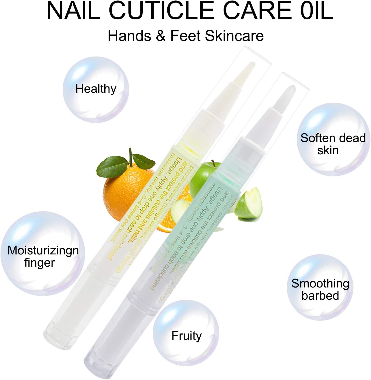 8PCS Cuticle Oil Pens,Cuticle Revitalizer Oil Pen with Soft Brush,Cuticle Oil Bulk for Nails Moist and Treatment,Nail Oil Manicure Repair The Cuticle,8 Kinds of Fruity Smell: Health & Personal Care