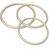 Jolliz 3 Pack Gold Hoop Piercings - Dainty 14K Gold Filled Multifunction Hoops For Piercings - 20 Gauge Gold Rings – 10mm 8mm 6mm – Body Jewelry Piercing Hoops – Gift Ready Purchase