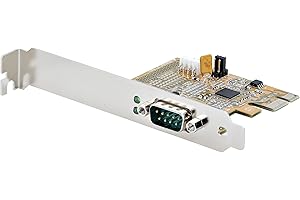 StarTech.com 1-Port PCI Express Serial Card, PCIe to RS232 (DB9) Serial Interface Card, PC Serial Card, 16C1050 UART, Standar