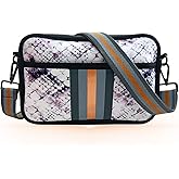 Checkered Crossbody Bum Bags for Women Nylon Checkered Purse Fanny Packs Sling Cross Body Bag with Adjustable Strap