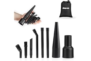 Shop-Vac Micro Cleaning Nozzle Kit with Adapter, 1-1/4" Detailed-Cleaning Attachments for Compact Wet Dry Shop Vacuum, Storage Bag Included, 8 Pieces