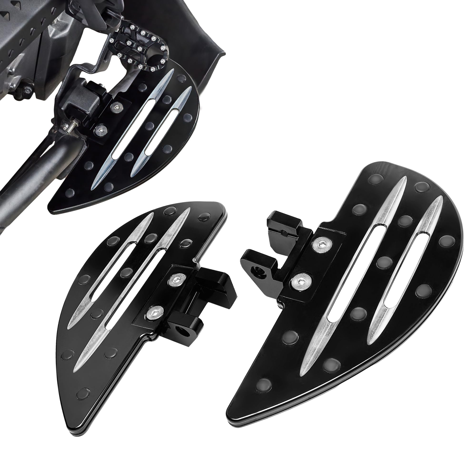 Photo 1 of Water Drop Shape Driver Floorboards for Can Am Spyder F3/F3S/F3T 2015-2025 | Front Rider Foot Rest Accessories