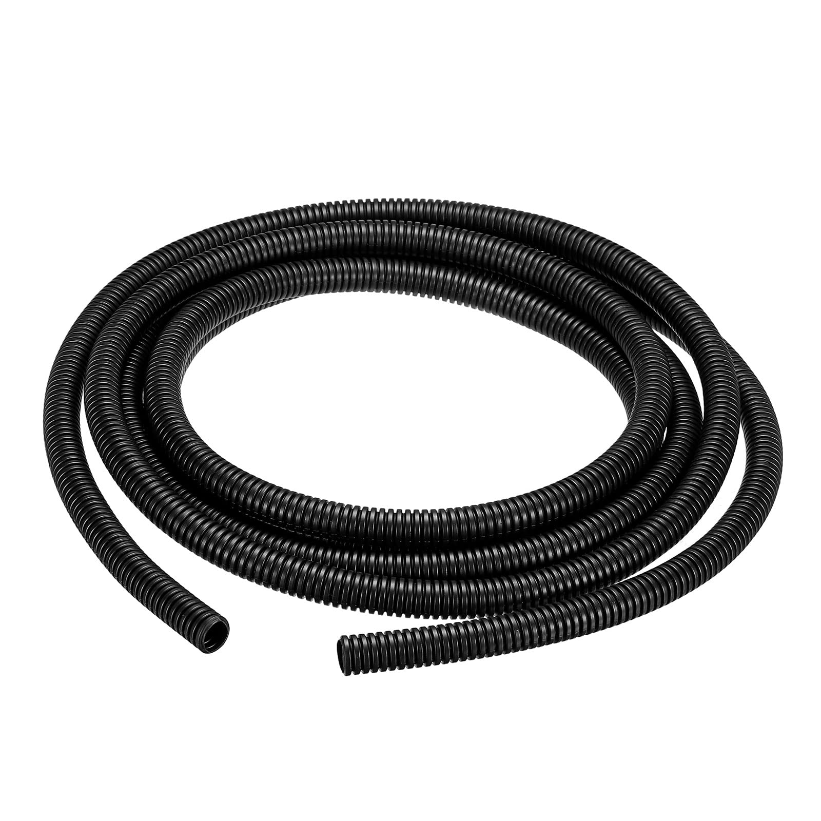 DMiotech 12mmx9mmx3.0m PP Non-Split Corrugated Tubing Indoor Outdoor Cord Management for Wrap Tidy Office Garden