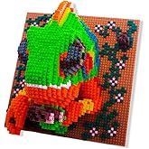 AHZILEI Chameleon Building Blocks - Colorful Animal Wall Art Kit, DIY Creative Home Decor & Table Display, Easy Install Gift for Kids Teens Adults(11188 PCS)