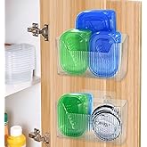 Pensino 2 Pack Adhesive Cabinet Door Organizer Storage Caddy, Clear Lid Organizer Inside Cabinet Wall Mounted Pantry Door Caddy for Food Container Lid Kitchen Under Sink Basket (Clear)