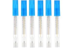 TOYANDONA 6pcs Glass Temperature Measurement Adult - General Use Temperature Testing Tools Accurate Fast Reading for Families, Dual Scale