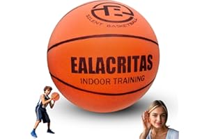 Ealacritas 2025 Update Silent Basketball No.7 (9.45in) - Indoor Quiet Practice Foam Ball, Superior Bounce, Durable Design, Perfect for Home Training & Noise-Free Dribbling